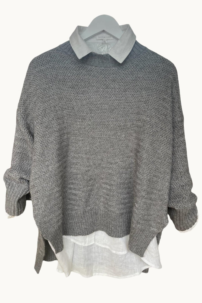 Sami Knitted Jumper - Grey - Sare StoreLittle LiesKnitwear