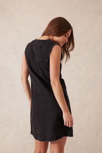 Seamed Mini Shift Dress - Washed Black - Sare StoreCeres LifeMini Dress