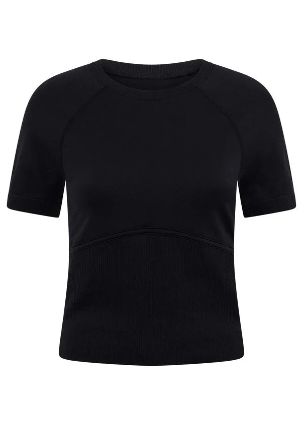 Seamless Contour Short Sleeve Top- Black - Sare StoreLorna JaneTops