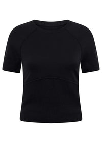 Seamless Contour Short Sleeve Top- Black - Sare StoreLorna JaneTops