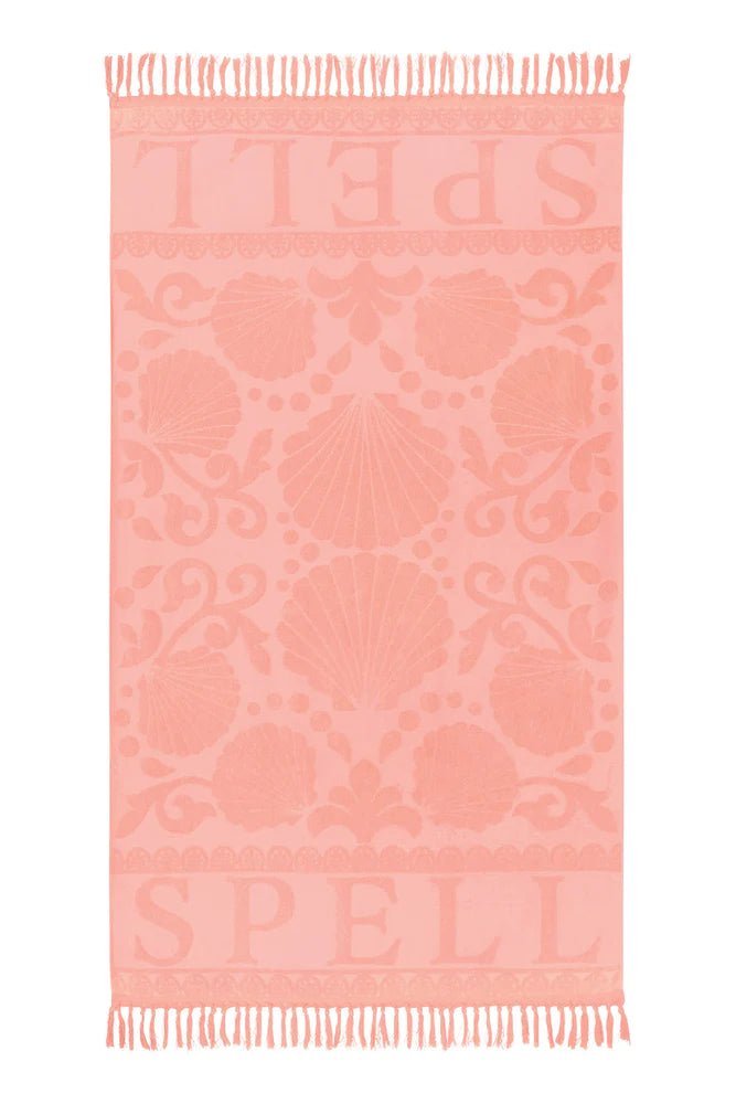 Seashell Towel - Coral - Sare StoreSPELLBeach Towel