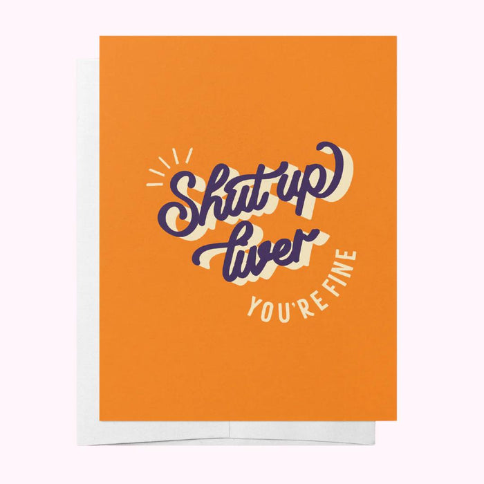 Shut up Liver - Christmas Card Orange - Sare StoreBad on PaperGreeting Cards