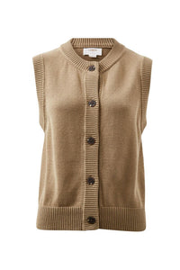 Sleeveless Knit Cardi - Summer Taupe - Sare StoreCeres LifeVest