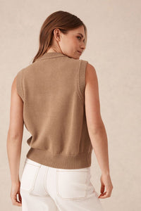 Sleeveless Knit Cardi - Summer Taupe - Sare StoreCeres LifeVest