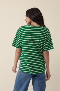 Slouchy Split Hem Tee - Winter Green/Vanilla - Sare StoreCeres LifeT-shirt