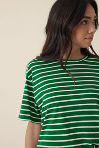 Slouchy Split Hem Tee - Winter Green/Vanilla - Sare StoreCeres LifeT-shirt