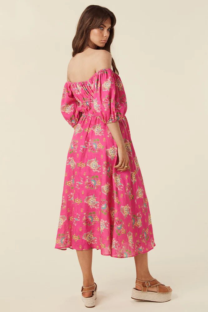 Solstice Linen Soiree Dress - Rose - Sare StoreSPELLDress