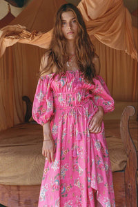 Solstice Linen Soiree Dress - Rose - Sare StoreSPELLDress