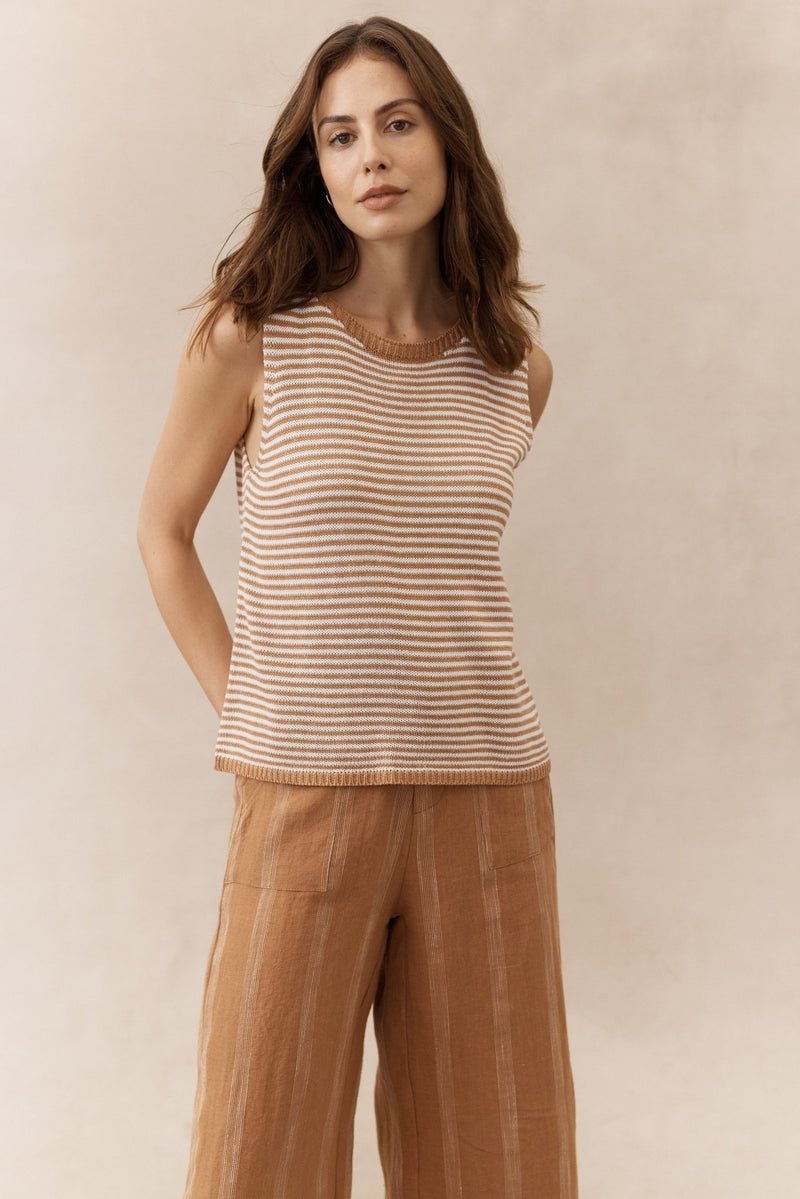 Spring Knit Tank - Ginger Stripe - Sare StoreLittle LiesKnit