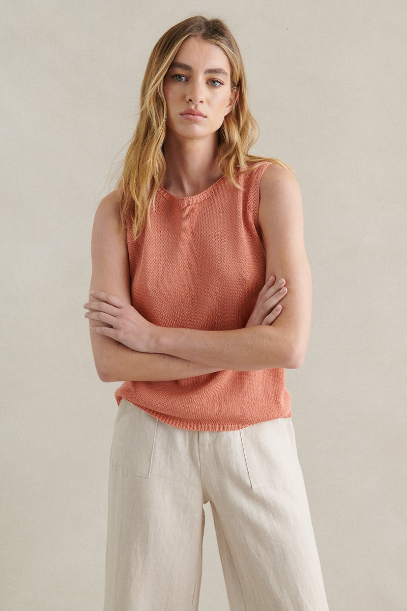 Spring Tank - Peach - Sare StoreLittle LiesKnit