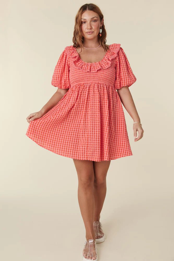 Strawberry Fields Mini Dress - Strawberry - Sare StoreSpellDress