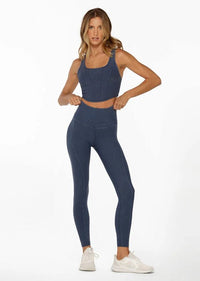 Stride Washed Rib Ankle Biter Leggings - Washed Pale Indigo - Sare StoreLorna JaneLeggings