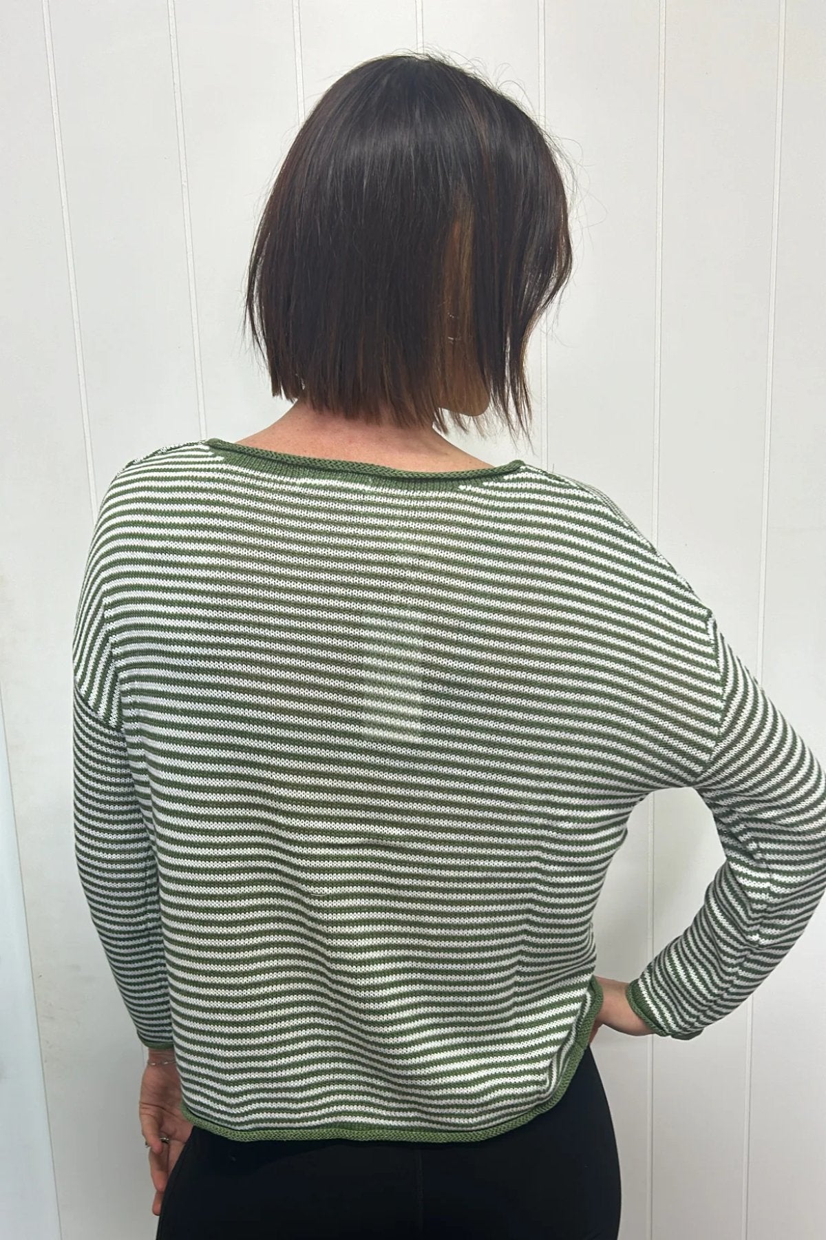 Stripe Spring Knit - Green/White - Sare StoreLittle LiesTops
