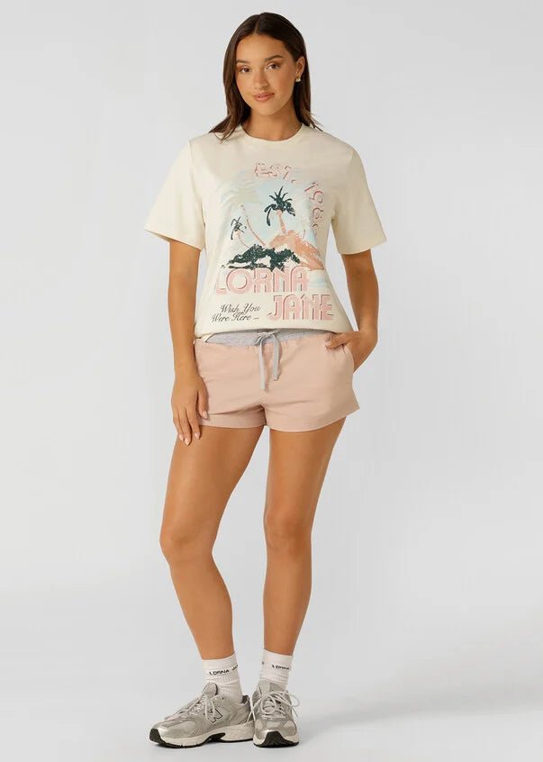 Summer Days Relaxed T-shirt - Cream - Sare StoreLorna JaneT-shirt