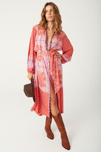 Sunshine Bandit Button Through Dress - Cayenne - Sare StoreSPELLDress