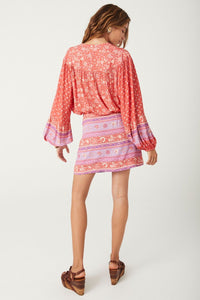 Sunshine Bandit Wrap Mini Skirt - Cayenne - Sare StoreSPELLSkirt