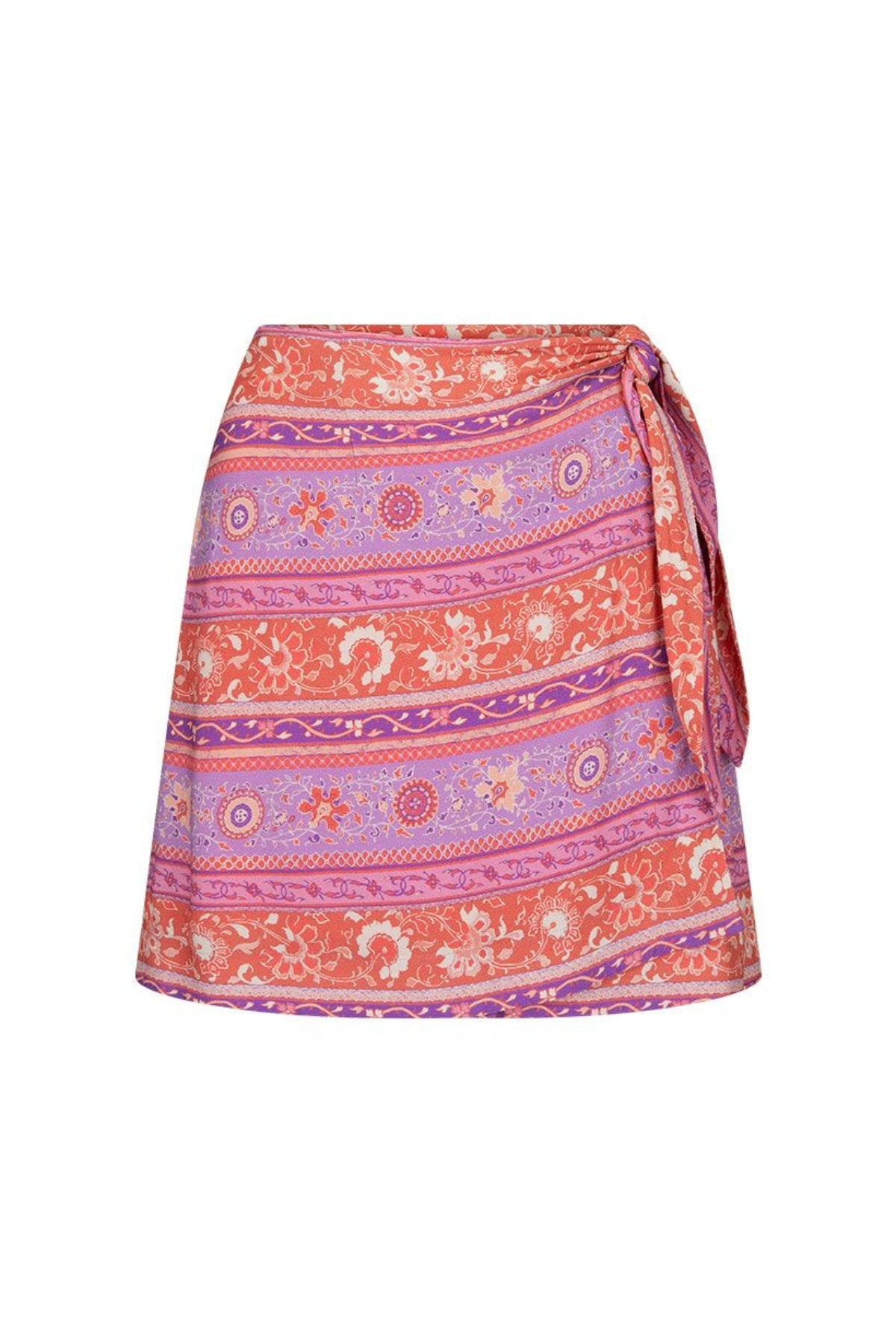 Sunshine Bandit Wrap Mini Skirt - Cayenne - Sare StoreSPELLSkirt