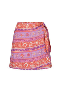 Sunshine Bandit Wrap Mini Skirt - Cayenne - Sare StoreSPELLSkirt