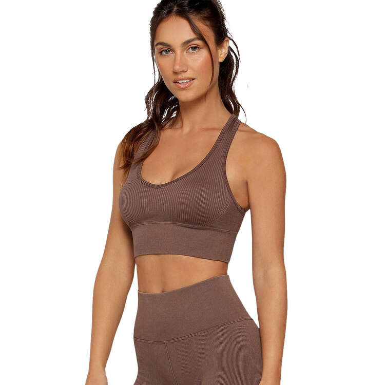 Tempo Speed Ribbed Seamless Sports Bra - Washed Chocolate - Sare StoreLorna JaneBra