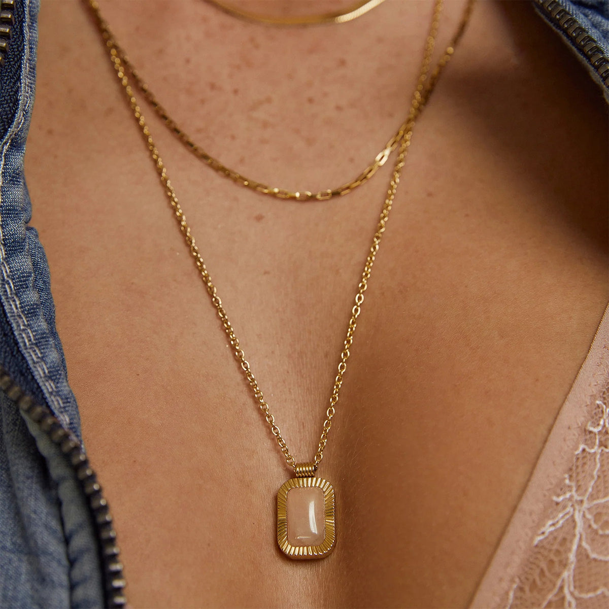 Teo Gold Necklace - Rose - Sare StoreArms Of EveJewellery