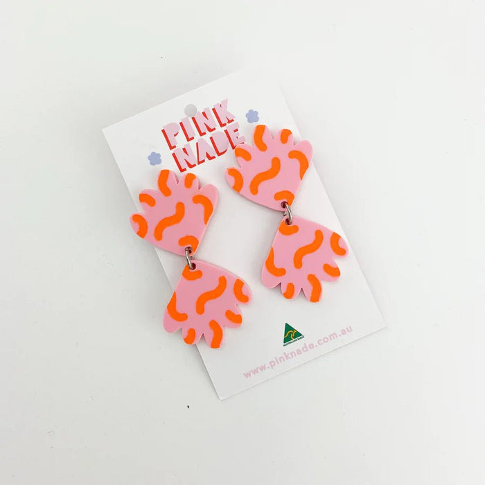 The Kimmy Fandangle Pink / Orange Dangle Earrings - Sare StorePink NadeEarrings