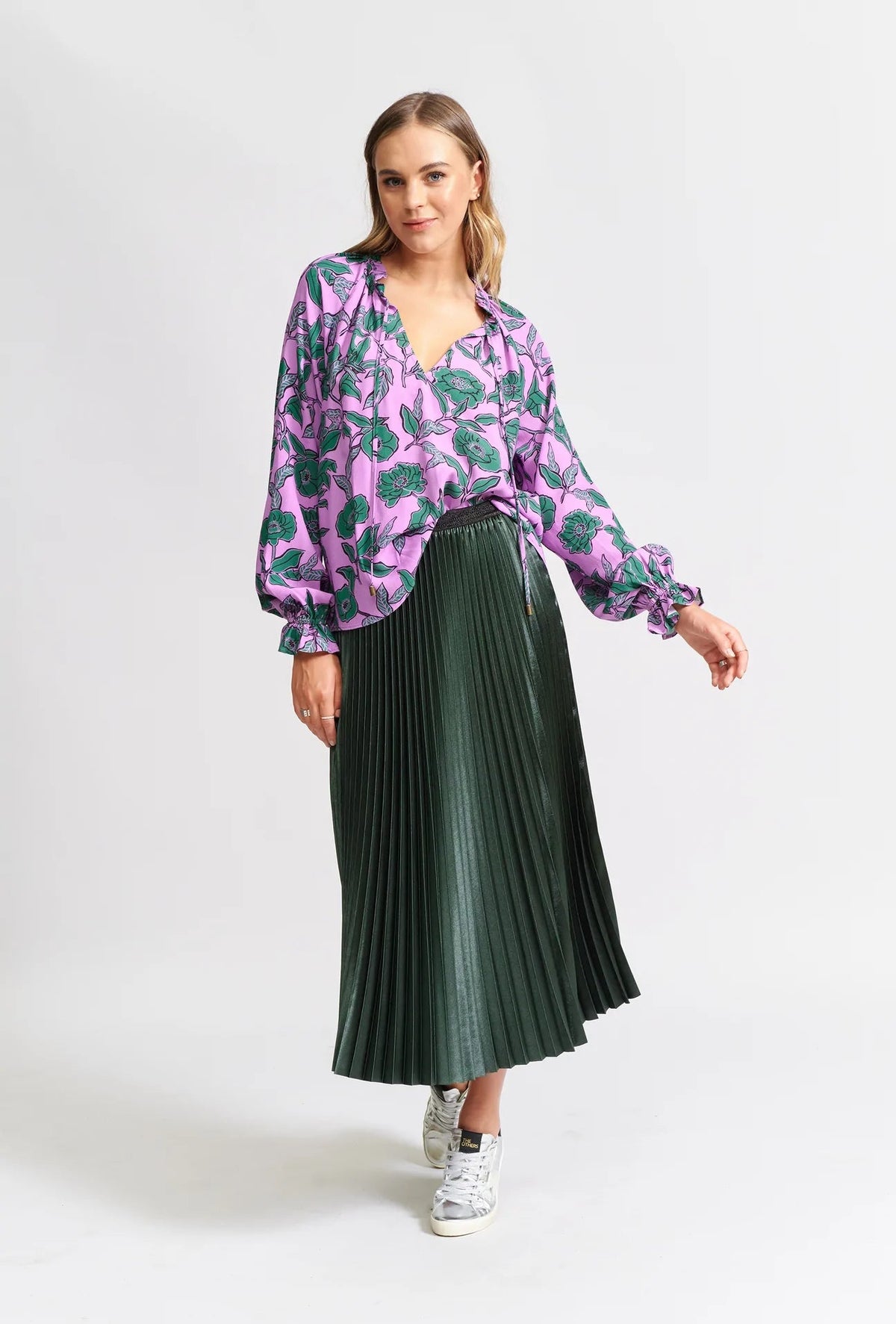 The Sunray Pleat Skirt - Forest Green - Sare StoreWe are the othersSkirt