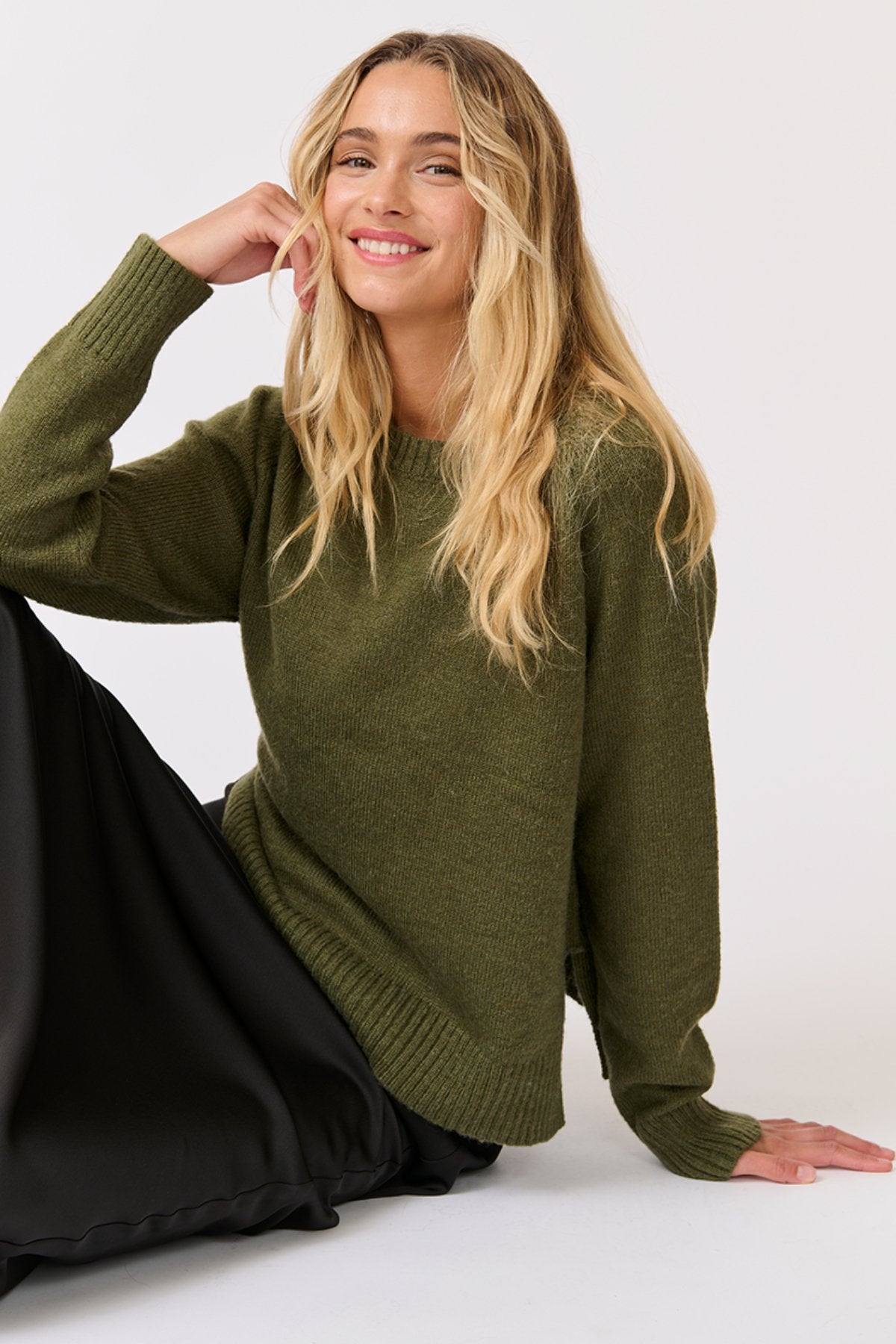 Tory Knit Sweater - Khaki Knit - Sare StoreCartel & WillowKnit