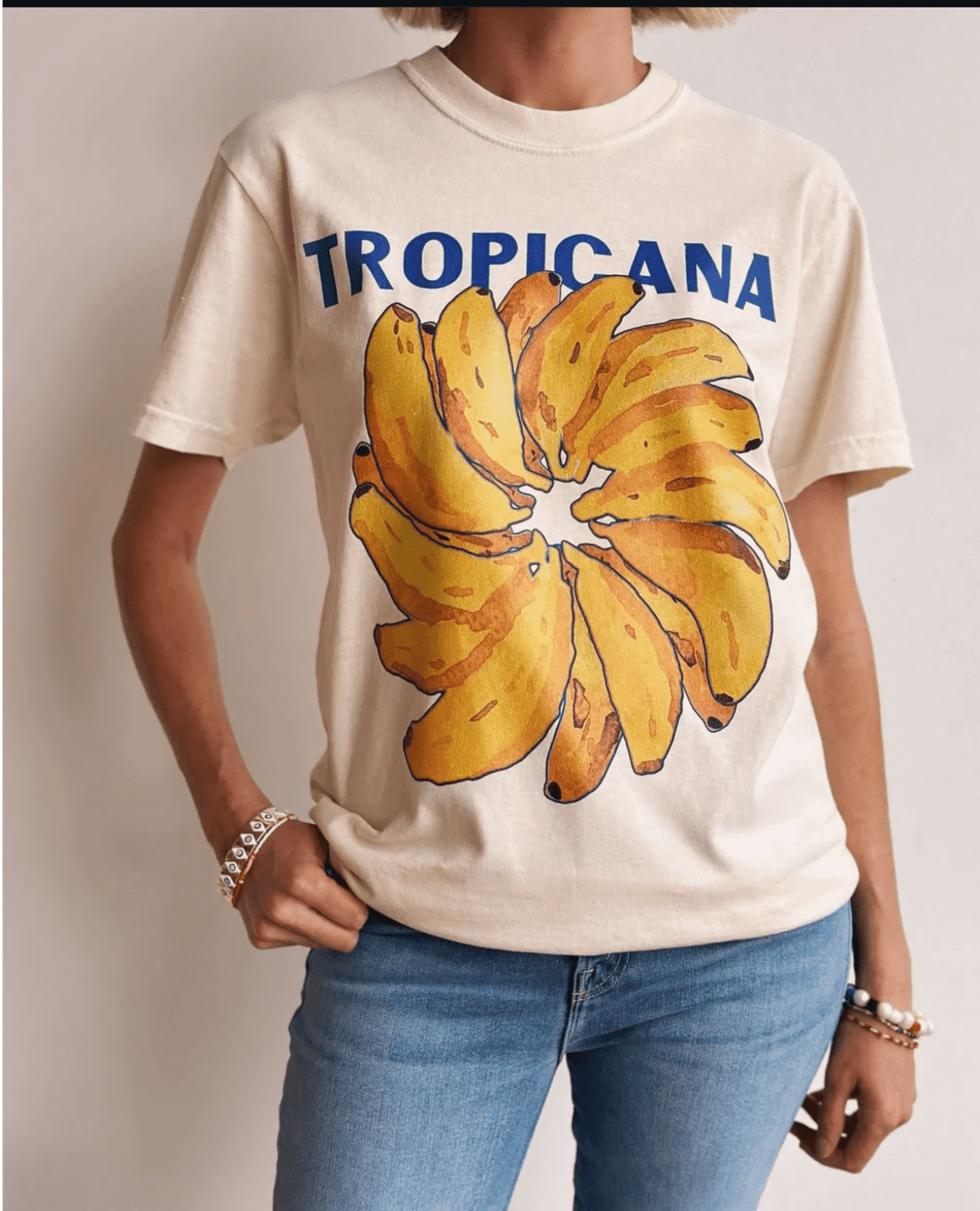 Tropicana Banana T-Shirt - Ivory - Sare StoreMaku The LabelTee