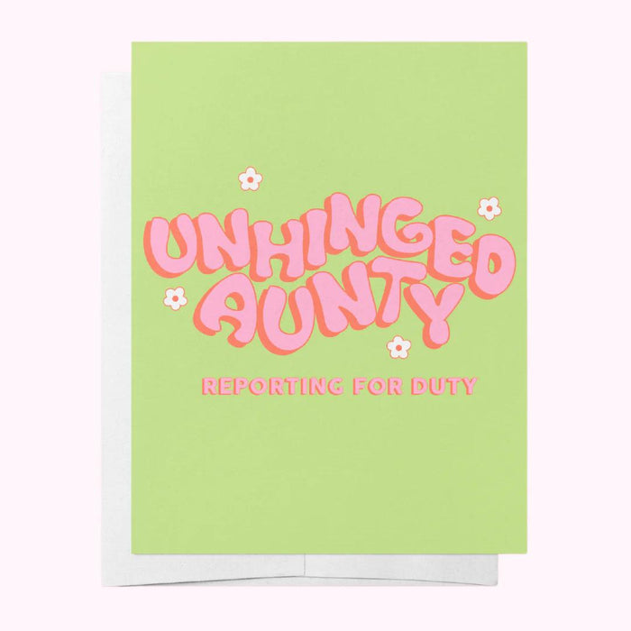 Unhinged Aunty - Greeting Card Baby Shower Pink - Sare StoreBad on PaperGreeting Cards