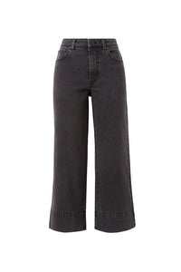 Wide Leg Crop Jean - Washed Black - Sare StoreCeres LifePants