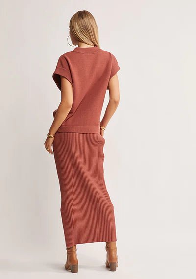 Wistful Knit Midi Skirt - Auburn - Sare StoreMOS The LabelSkirt