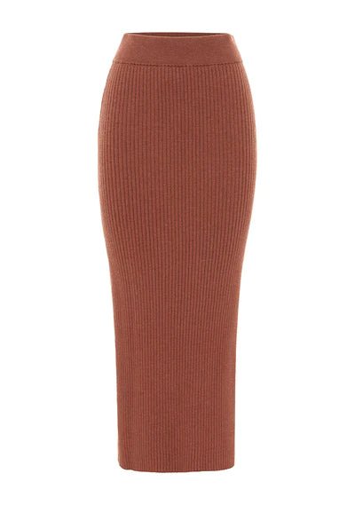 Wistful Knit Midi Skirt - Auburn - Sare StoreMOS The LabelSkirt