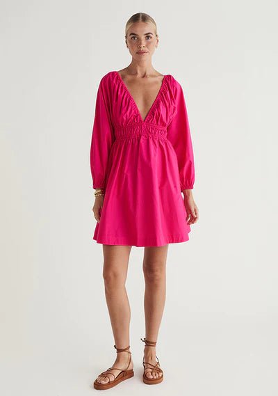 Xenia Mini Dress - Cerise - Sare StoreMOS The LabelDress