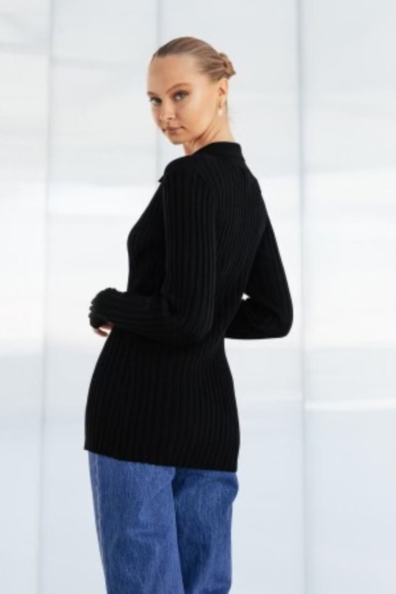 Zara Knit Top - Black - Sare StoreSare StoreTops