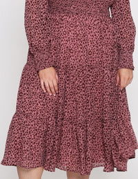 Zarel Dress Dark Rose Leopard - Plus size - Sare StoreLeoni AustraliaDress